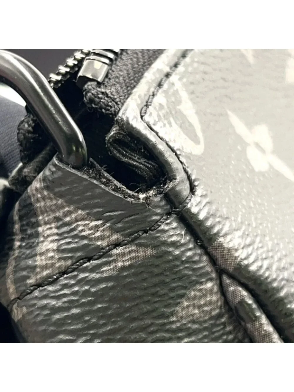 Louis Vuitton Pochette Soir XL Canvas Black Shoulder Bag